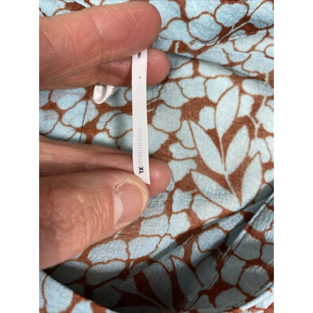 Anthropologie Feather Bone Flutter Ruffle Top Xl - image 3